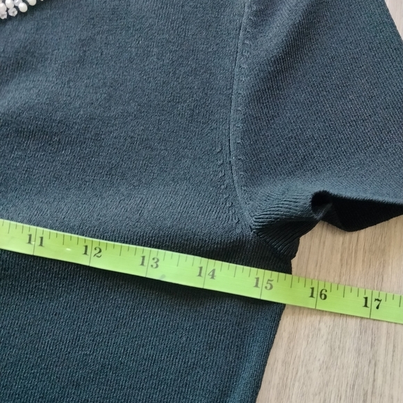 Cable & Gauge Sophisticated Black Embellished Top Sz S - Picture 6 of 7